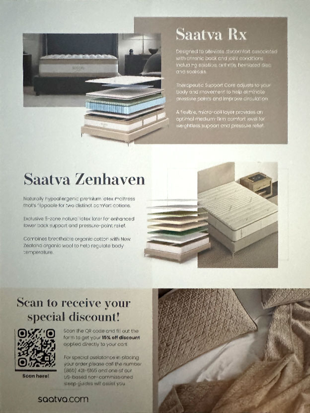 saatva (mattresses, furniture, bedding and bath)